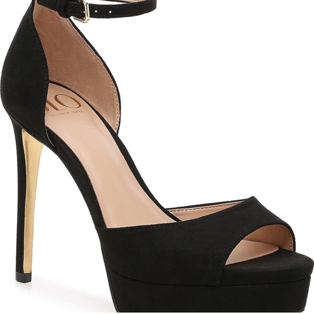 JLO Platform Sandal Black Size 7 1/2